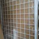 White Finish Gridwall Panel Display Stand One-Step Installation, L Base