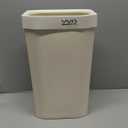 JOSUCLEN Bathroom Trash Can 4 Gallon,Small Slim Garbage Can, Open Top Trash Can for Bathroom, Kitchen, Office, Bedroom, Living RoomCreamy