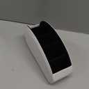 Remote Control Holder Organizer Desk Leather Cases Control Storage TV Remote Control Organizer with 5 Spacious Compartments (White with Metal Bottom)