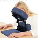 TOROKOM Massage Portable Face Down Massage Kit for Desk and Table Top, Adjustable Headrest Face Pillow Cradle & Chest Pad(Blue)