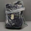 Rolling Puffer Backpack for Women, Wheeled Laptop Backpack, Short-Term Travel Backpack with Wheels, Roller Adults Work Computer Bag, Water Resistant Overnight College Underseat Carry on Luggage, Black