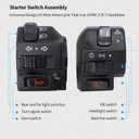 HiSport Black Universal Aluminum 7/8" 22MM Motorcycle Switch Handlebar Motorbike Horn Turn Signal Headlight Control Buttons