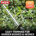 MZK 20V 23-Inch Cordless Hedge Trimmer with 2 x 4Ah Batteries