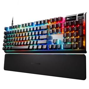 SteelSeries Apex Pro Gen 3 - Hypermagnetic Gaming Keyboard - OmniPoint 3.0 - Adjustable Activation - Rapid Trigger - Protection Mode - Rapid Tap/SOCD - OLED - RGB - PBT Keycaps - US Layout QWERTY