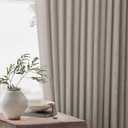 102 Inch Long Curtains Pinch Pleat Linen Curtains for Living Room Bedroom 2 Panels Tan Brown Burlywood Taupe Light Filtering Privacy 102 Inch Pleated Drapes Hooks Rings Back Tab for Sliding Door