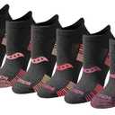Saucony Women's RunDry Performance Heel Tab Athletic Socks, 8 Pairs, L