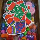 Cinrobiye 194 Pcs Christmas School Stationery Set Xmas Classrooms Exchange Stationery Party Favors Class Reward Prizes Notebooks Pencils Sharpener Erasers Stickers Stamps for Party Supplies (Sock)