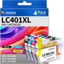 LC401XL Ink Cartridges Replacement for Brother LC401 401XL Work with MFC-J1010DW MFC-J1170DW MFC-J1012DW MFC-J1800DW MFC J1010DW - 4 Pack High Yields (Black Cyan Magenta Yellow)