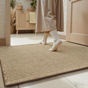 Jute Front Door Mat Indoor Entrance Indoor Door Mat Rugs for Entryway Entry Entrance Mats Inside Doormat Welcome Mats Boho 17"x42"