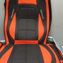 BGYFDU03 Seat Cover 5-Seater Full Set, Universal Type, Suitable for Most Cars, Cars, SUV, Trucks, Pickup Ttrucks, Airbags Compatible with Synthetic Leather Car Seat Cushion Protectors (Black-red)
