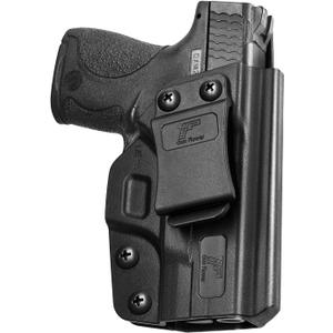 2 x GUN & FLOWER IWB Concealed Carry Polymer Holster for M&P Shield 9mm / .40 3.1'' Pistol, Adj. Cant & Retention | Right Hand