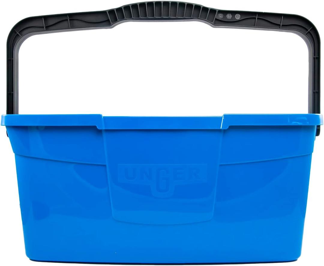 Unger Professional 3 Gallon Bucket  Compact Cleaning Bucket, Comfort-Grip Handle, 2 Pour Spouts, Portable Cleaning Supplies, Plastic Mop Bucket for Floor, Window & Household Cleaning