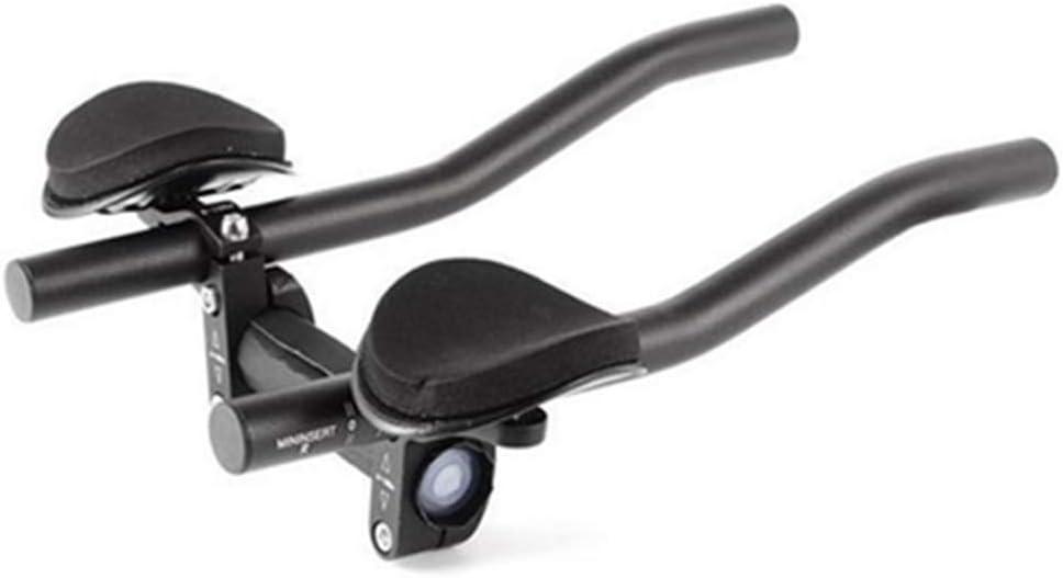 Alomejor Aerobars Aluminum Alloy TT Handlebars Rests Armrest Pads and Sponge Cushions for Road Bikes Triathlon Cycling 