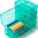 Mr. Pen- Clear Pencil Boxes, 6 Pack, Light Aqua Color, Snap-Tight Lid, Plastic Pencil Box Organizer, 7.9"x4.5"x2.4"