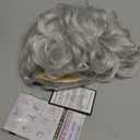 Baruisi Men Wigs Short White Wig Synthetic Heat Resistant Natural Halloween Cosplay Hair