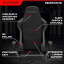 Respawn 110 Ergonomic Gaming Chair - Reclining Office Video Game Swivel Chair with Lumbar Support, Headrest, Heavy Duty, High Back, Racing Style Gaming Recliner Seat for Computer Gamer - Gray, 26.4"D x 28.7"W x 50-53.7"H