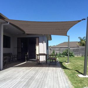 SUNNY GUARD Sun Shade Sail 10' x 13' Rectangle Brown UV Block Sunshade for Backyard Yard Deck Patio Garden Outdoor Activities and Facility