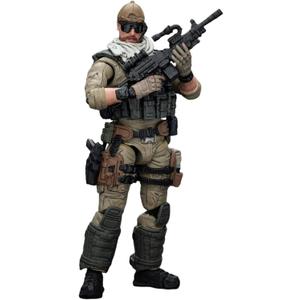 JOYTOY 1/18 Action Figures - Battle for The Stars U.S.Army Delta Assault Squad Support Gunner - 4,US Army Men and SWAT Team Toy Soldiers with Military Weapons Accessories,Age 15+