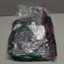 5PCS Red Silk Robe & Black Pants Set with Captain Hat & Glasses  Halloween Costume Accessories for Adults (Small)