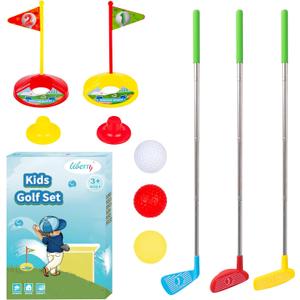Liberry Kids Golf Club Set, Retractable Toy Golf Clubs for Toddlers, Mini Golf Set for Children Age 2 3 4 5 Years Old