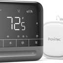 Provirtec Smart Thermostat for Home with Room Sensor, 7 Days Programmable, Energy Saving WiFi Thermostats for HouseAPP & Touchscreen Control, C Wire Required, 3.95 Inch Large Screen
