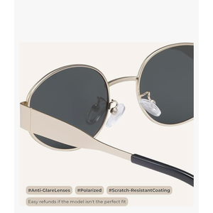 livho 2025 Trendy Oval Sunglasses - Stylish Polarized Shades for Everyday - Retro Metal Frames