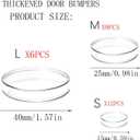 12pcs Door Knob Bumpers, Clear Door Bumpers for Reducing Noise | Door Handle Bumpers, Wall Protectors to Prevent Door Handle Damage Wall, Fridge Door Bumpers Cupboard Door Bumpers (15*15mm)