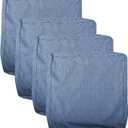 Patio Seat Cushion Covers,Washable Slip Covers Replacement,Waterproof Outdoor Furniture Chair Cushion Pillow Seat Cover for Couch,Garden,Sofa,Denim Blue,24"×24"×4"(4 Covers Only)