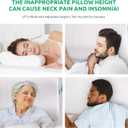 Cervical Pillow for Neck Pain Relief, Memory Foam Neck Pillow for Sleeping, Adjustable Orthopedic Sandwich Pillow, Contour Cooling for Side Back Stomach Sleeper, King(27.6"×15.7"×5.2"/4.5")