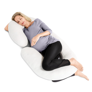 Restorology, Pregnancy Pillow - 60 Inch, C-Shaped Maternity Pillows for Sleeping - Full Body Pillow for Pregnant Women - Reduces Hip, Back Pain for Side & Stomach Sleepers - Washable Cover
