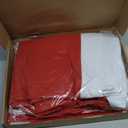 Christmas Chair Covers Set of 6 with Christmas Table Runner Include 1 Xmas Red Table Runner 6 Santa Claus Hat Slipcover for Dinner Kitchen Restaurant Home Decor