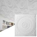 Art3d 24-Pack Drop Ceiling Tiles 2x2 FT, Decorative Easy Install PVC Ceiling Panels for Interior Kitchen Bathroom Basement, 24x24 Inch, White
