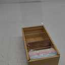 3"x5" Wood Index Card Holder with Dividers Bamboo Index Card Organizer Box Index Card Storage Case Card Catalog Box 4 Compartments for 300 Cards File Note Flash Card Holders 5.9"W x 10"D x 4"H