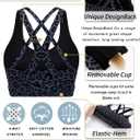 RUNNING GIRL Sports Bra for Women High Support, Criss-Cross Back Padded Strappy Sports Bras Yoga Bra with Removable Cups (X-Large, A-leopard Print)