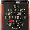 Briojoy Candle for Mom - Aromatherapy, Stress Relief, Relaxing Gifts for Women Wife Girlfriend Friend Female - Highly Scented Candle for Home - Natural Soy Candle - Funny Birthday, Mother's Day Gift