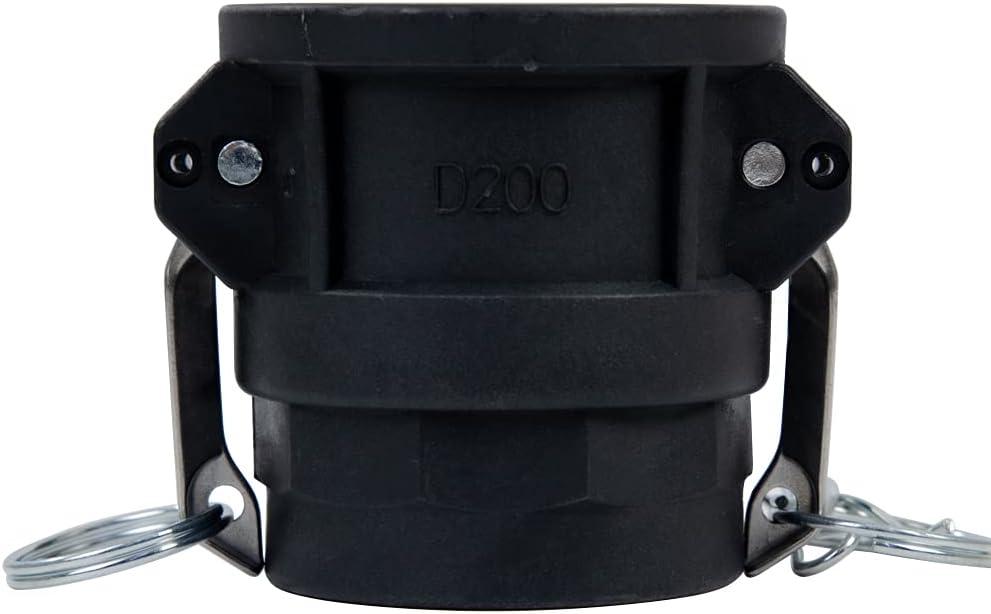 1 PC Polypropylene Camlock Fittings Standard Type D Camlock Fitting, 2" Female Coupler x 2" Female Thread 2 inch Cam lock Fittings With Camlock Gasket Inside