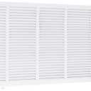 EZ-FLO 30 x 14 Inch (Duct Opening) Return Air Vent Cover for Wall or Ceiling, Solid Steel Return Air Grille, HVAC Vent Cover, White, 61650