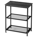 VECELO 3-Tier End Table Vintage Storage Rack with Shelves Charcoal Grey Side Table with Rectangle Shelf 13.8 W x 23.6 D x 30 H KHD-XF-NT06 CGY/322127675