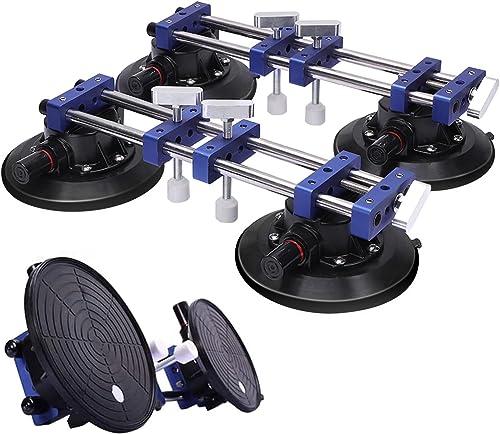 Seamless Seam Setter 2 Pack with 7-Inch Vacuum Suction Cups for Seam Joining and Leveling, Max.400LB Professional Countertop Installation Tool for Granite, Stone, Marble, Slab, Tile Gap Regulator