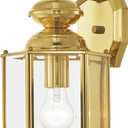 Livex Lighting 2007-02 Outdoor Wall Lantern, Polished Brass