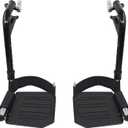 (1Pair) Wheelchair Replacement Footrests, Wheelchair Replacement Parts, Wheelchair Swivel Footrests for Standard Wheelchairs, Black