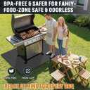 66" x 49" Heavy Duty Grill Mat for Outdoor Grill, BBQ Mats & Under Grill Mat for Patio Deck Protection, Waterproof, Oil-Resistant, Easy-to-Clean Floor Protector
