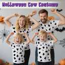 2 x Cow Costume Accessories for Women - Cow Bell Choker & Felt Print Stickers, Cowbell Necklace Collar Outfit for Adult, Halloween Animal Cosplay Costumes DIY Dress Up