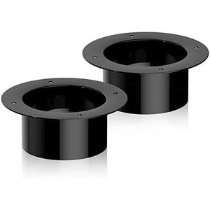 Hon&Guan 3 Inch Duct Connector, Plastic Duct Flange Vent Systems 3 Flange for Heating Cooling Ventilation Vent System-2PCS.