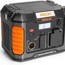 BALDR Portable Power Station, 500W Output, 288Wh Capacity, AC Outlet, USB Ports, Solar Charging Generator for Home Camping Emergency Use.