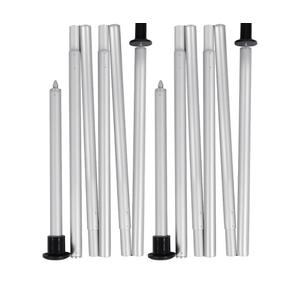 Aluminum Tarp Poles for Beach,Set of 2Adjustable Tarp Poles 90" Camping Rain Fly Awning Telescoping Poles, With Rope & Hook