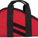 EASY BW Soft Pistol Case, Handgun Pistol Rug With Handle For Shooting, Hunting and Range Sports, Black Red