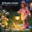 Solar Lanterns Outdoor Waterproof, Upgraded Bright Hanging Solar Lights for Outside, Lanterns Solar Powered Lighting with Clip for Patio Garden Yard Decorative 2 Pack