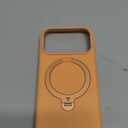 TORRAS Q3 Silicone 360 Spin for iPhone 17 Pro Case with Stand, Fit for MagSafe, Magnetic Ring Stand with Camera Control, Liquid Silicone Rubber Soft Phone Case for iPhone 17 Pro 6.3'', Pastel Orange