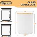10 OZ Thick Candle Jars for Making Candles 15 Pcs, Empty Jars with Wood Lids for Candle Making, Sample Container, Matte White